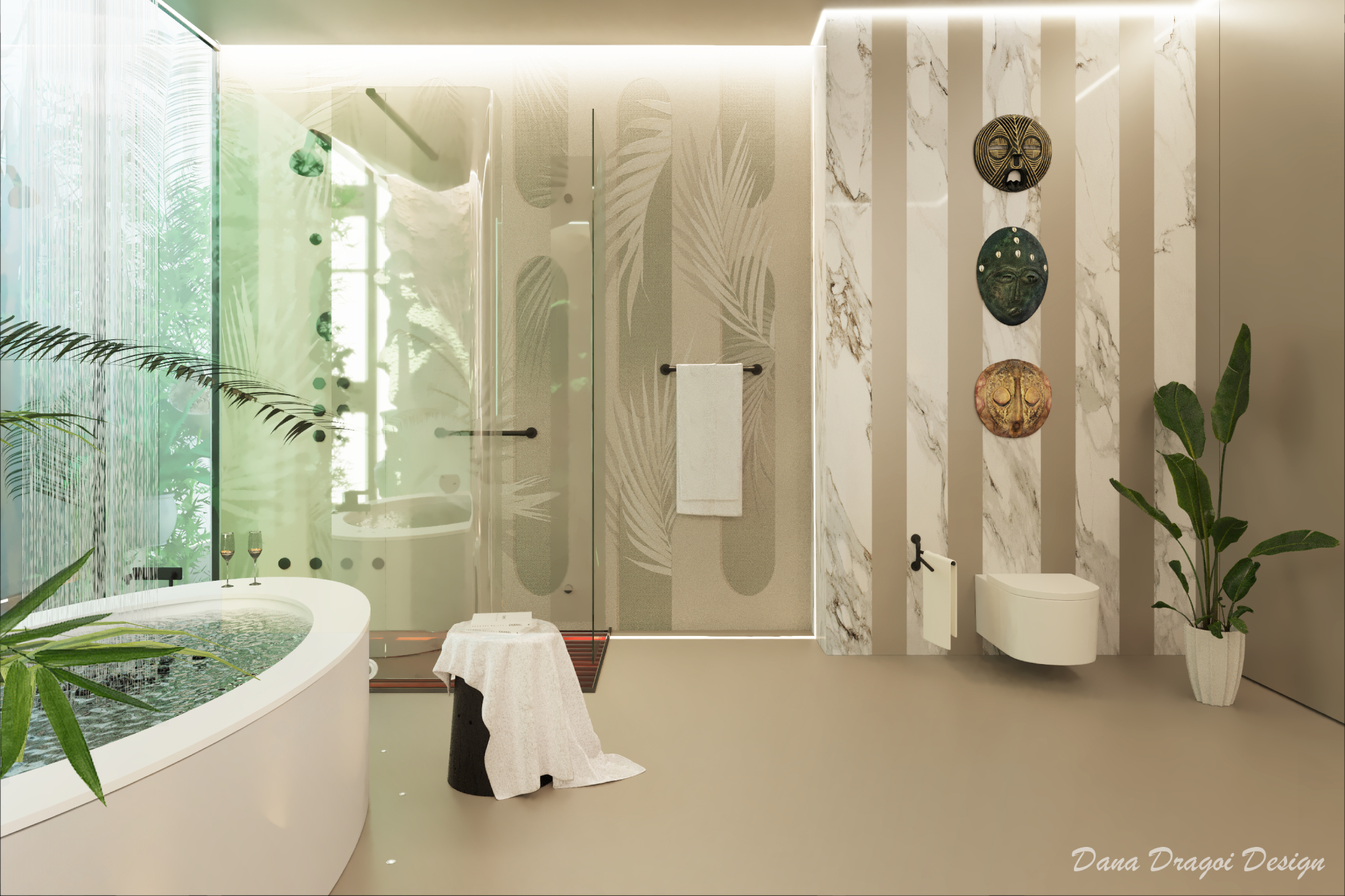 Project “Bali-Style Masterbathroom” by Dana Dragoi Design